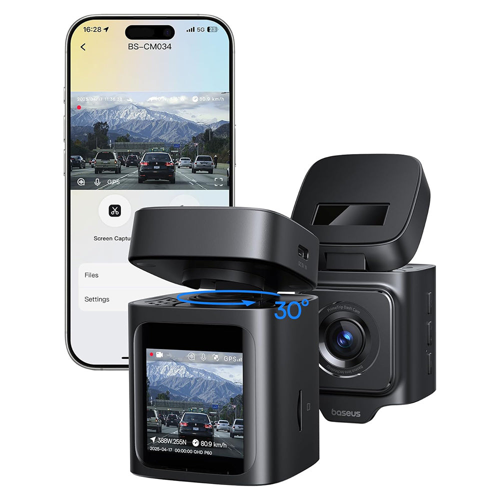 Camera Auto Baseus PrimeTrip VD1, 3K, Wi-Fi, GPS, Afisaj 1.54inch C10669000123-00