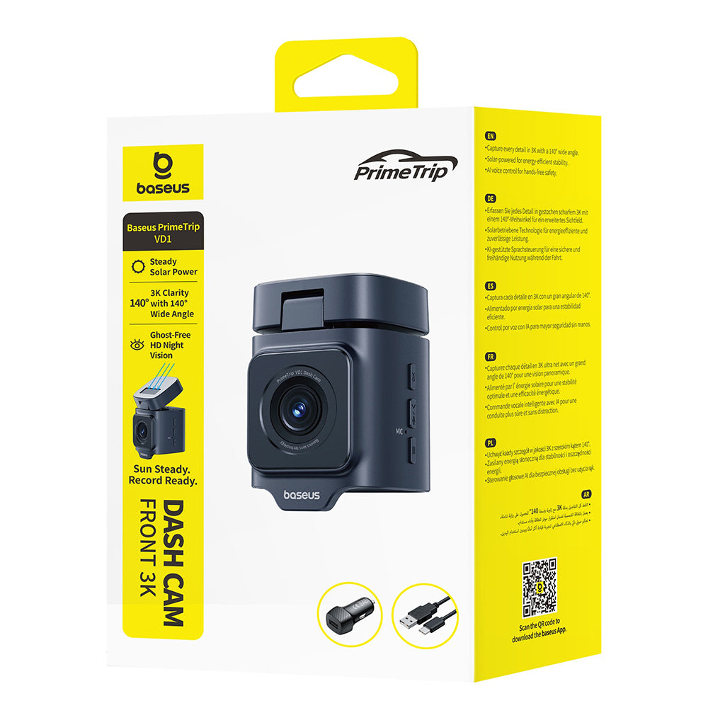 Camera Auto Baseus PrimeTrip VD1, 3K, Wi-Fi, GPS, Afisaj 1.54inch C10669000123-00