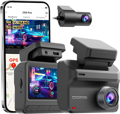 Camera Auto Fata Spate DDPAI Z50 Pro Dual, 4K, Wi-Fi, GPS, Afisaj 3inch