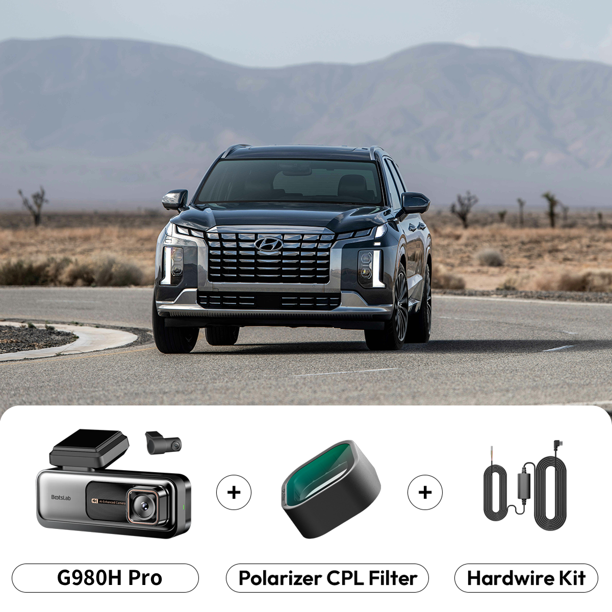 Camera Auto Fata Spate Botslab G980H Pro, 4K, Wi-Fi, GPS, Afisaj 2.45inch