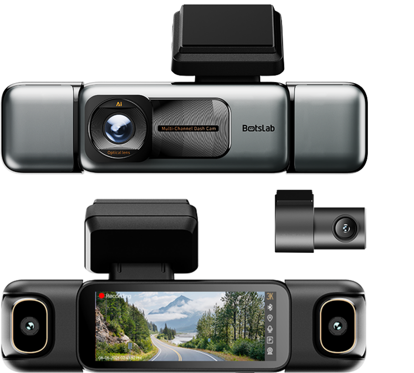 Camera Auto Fata Spate Botslab G980H 4CH, 3K, Wi-Fi, GPS, Afisaj 3.18inch
