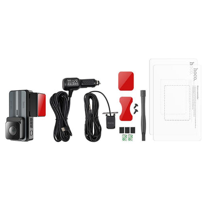 Camera Auto Fata Spate HOCO DV12, 2K, Wi-Fi, GPS, Afisaj 3.69inch