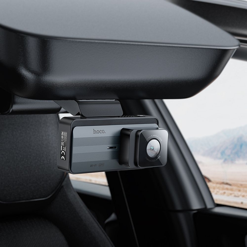 Camera Auto Fata Spate HOCO DV12, 2K, Wi-Fi, GPS, Afisaj 3.69inch