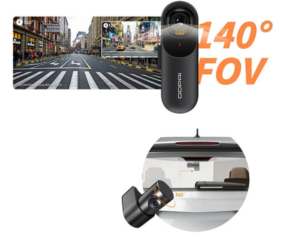 Camera Auto Fata Spate DDPAI mola N3 Pro, 1600P, Wi-Fi