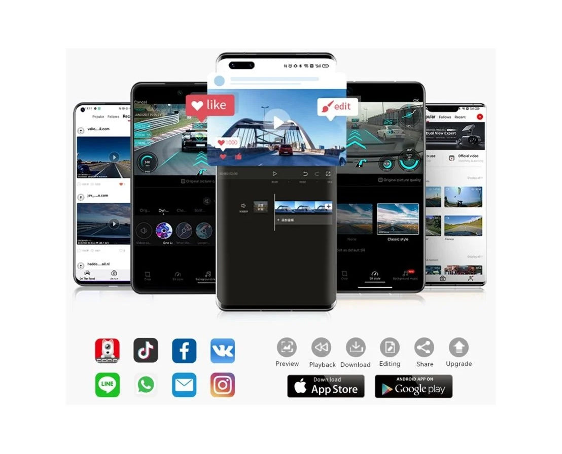 Camera Auto Fata Spate DDPAI mola N3 Pro, 1600P, Wi-Fi
