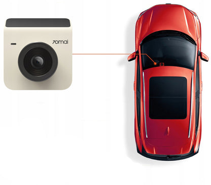 Camera Auto 70mai Dash Cam A400, 2K, Wi-Fi, Afisaj 2inch, Bej