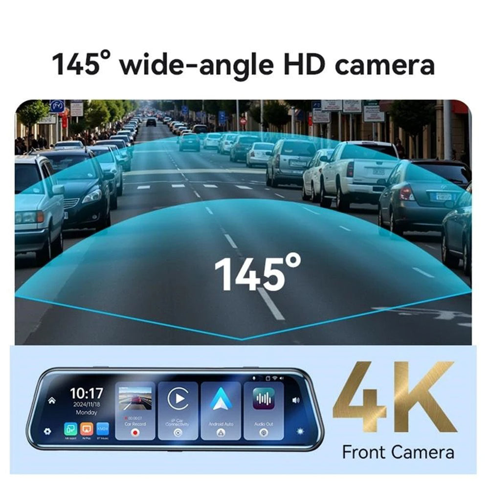 Camera Auto Yesido KM24 cu Carplay / Android Auto, 4K, Afisaj 9.66inch