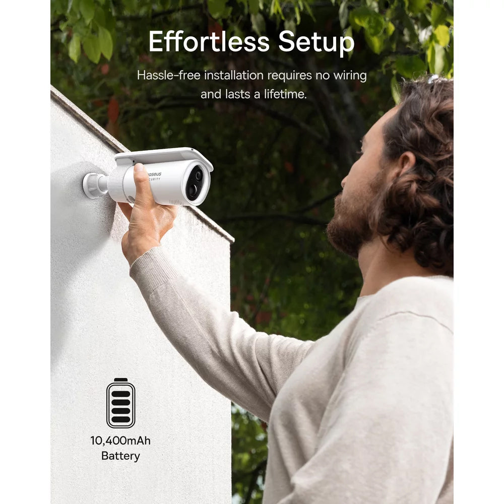 Camera de Supraveghere Baseus Solar S1, Wi-Fi, 2K, IP67, Panou Solar, Exterior S0SW002130