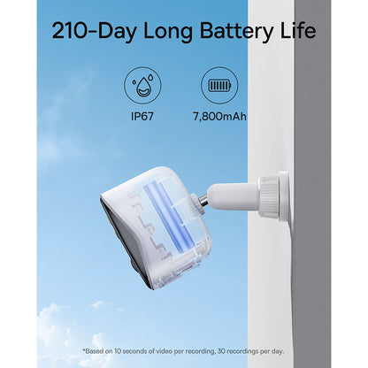 Camera de Supraveghere Baseus N1, Wi-Fi, 2K, IP67, Exterior, Alba S0TZ002130