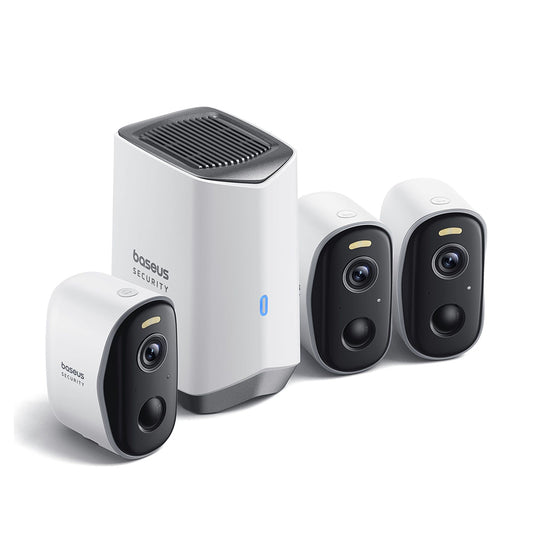 Camera de Supraveghere Baseus N1, Wi-Fi, 2K, IP67, Exterior, Set 3 bucati S0TW022131