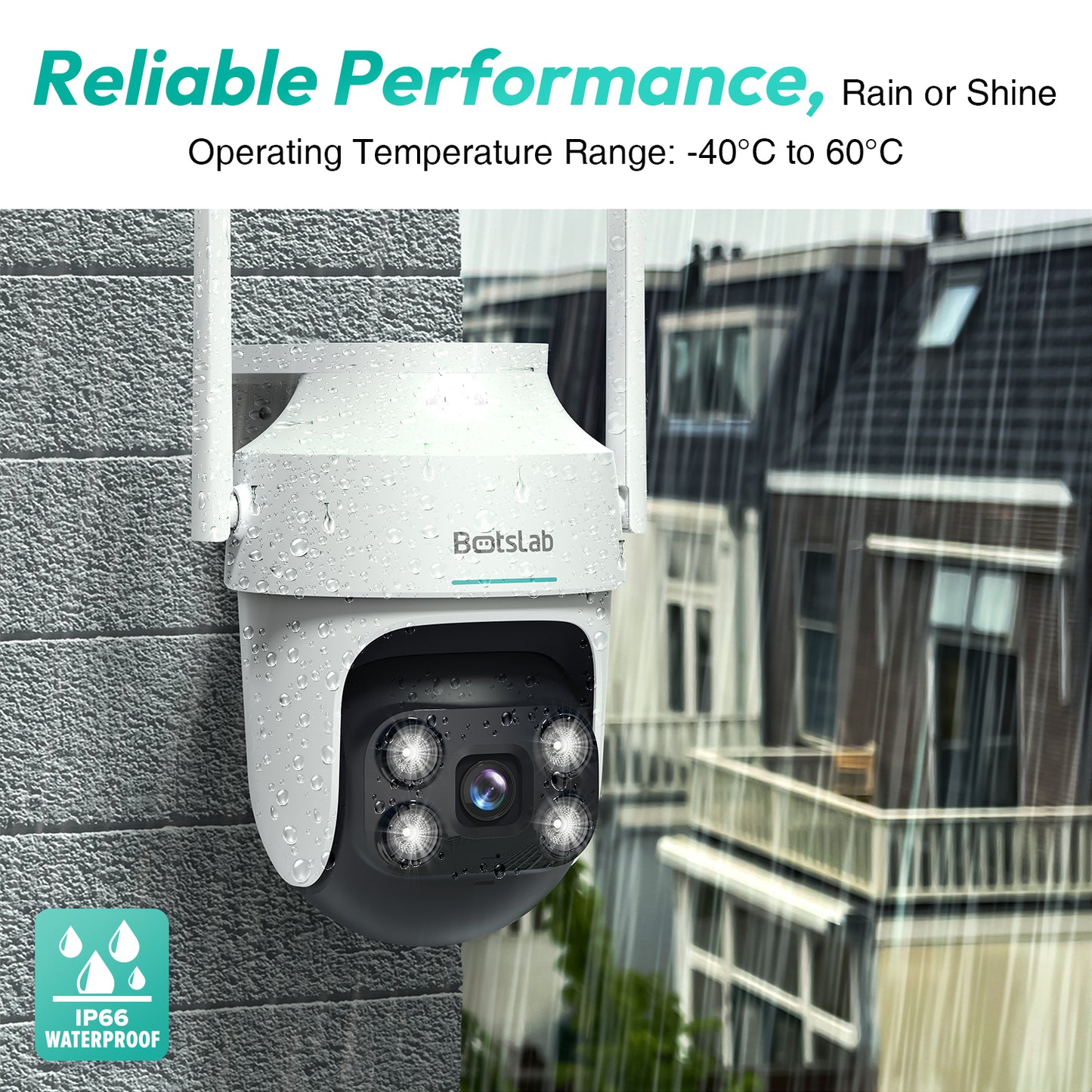 Camera de Supraveghere Botslab Pro W312, Wi-Fi, 2.5K, IP66, Exterior