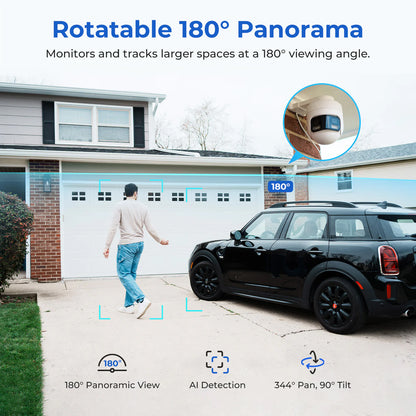 Camera de Supraveghere iMILAB EC6 Panorama, Wi-Fi, 3.5K, IP66, Exterior CMSXJ115A
