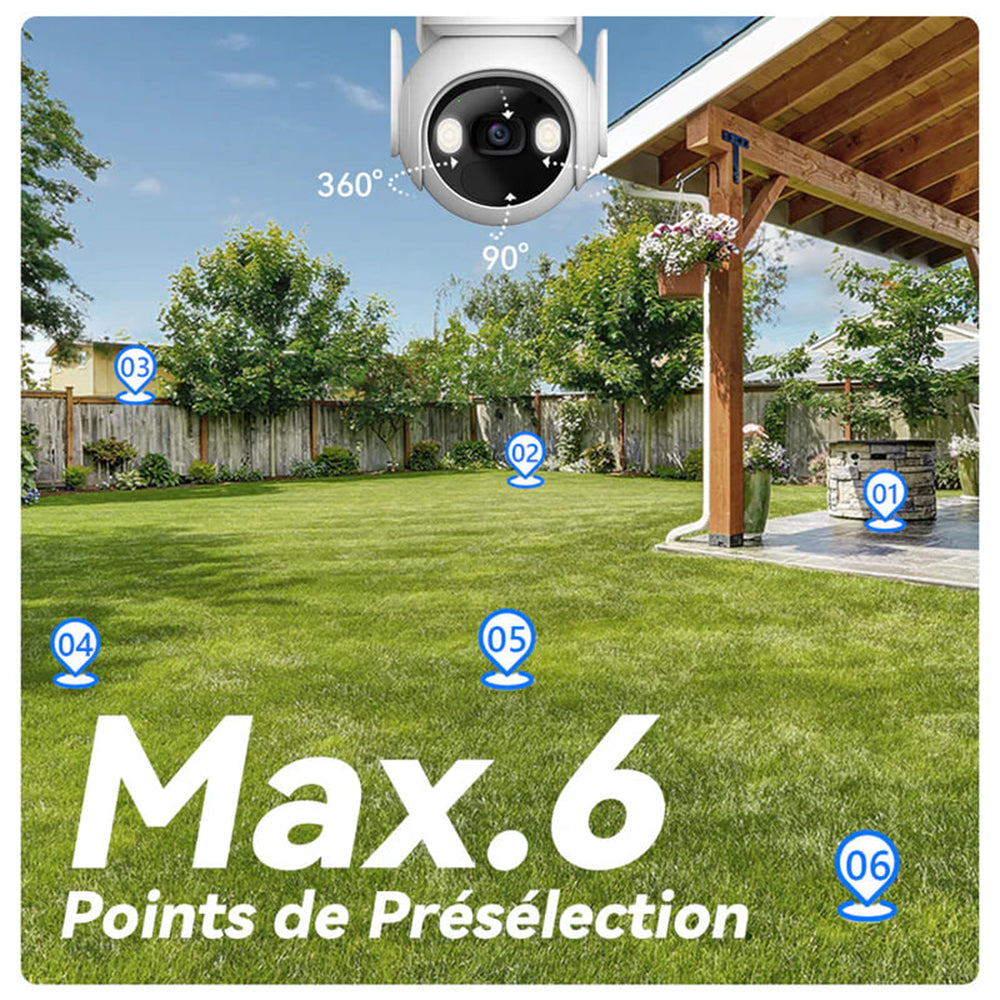 Camera de Supraveghere Imou Cell PT, Wi-Fi, 2K, IP66, Exterior, Alba IPC-K9EP-3T0WE