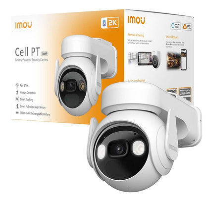 Camera de Supraveghere Imou Cell PT, Wi-Fi, 2K, IP66, Exterior, Alba IPC-K9EP-3T0WE