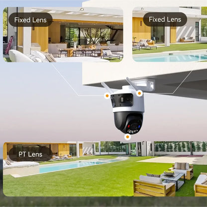 Camera de Supraveghere Imou Cruiser Triple, Wi-Fi, 3K + 2K, IP65, Exterior, Alba IPC-S7UP-11M0WED