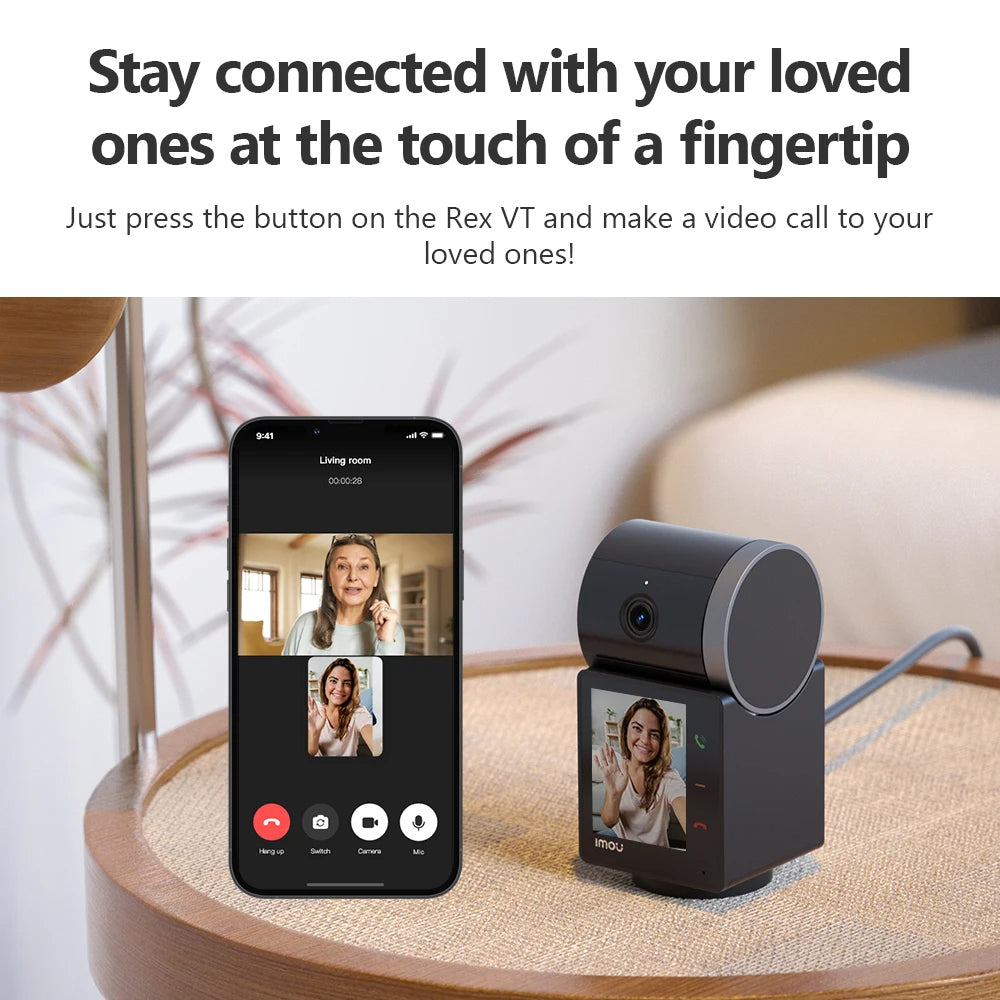 Camera de Supraveghere Imou Rex VT Pro, Wi-Fi, 3K, Interior, Neagra IPC-S2VBP-5M0WR