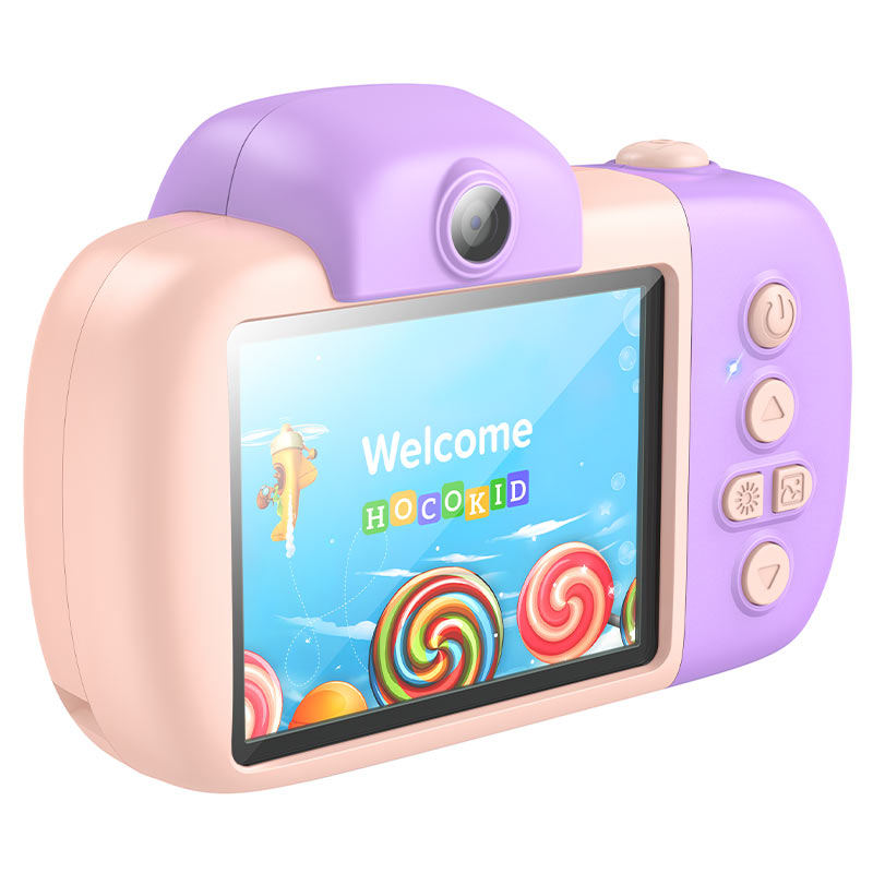 Camera Digitala HOCO DV201 Kids, 1080P, 2MP, Roz