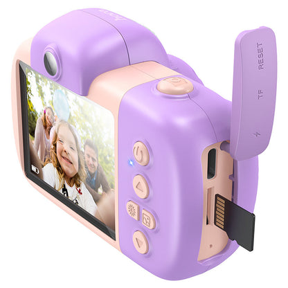 Camera Digitala HOCO DV201 Kids, 1080P, 2MP, Roz