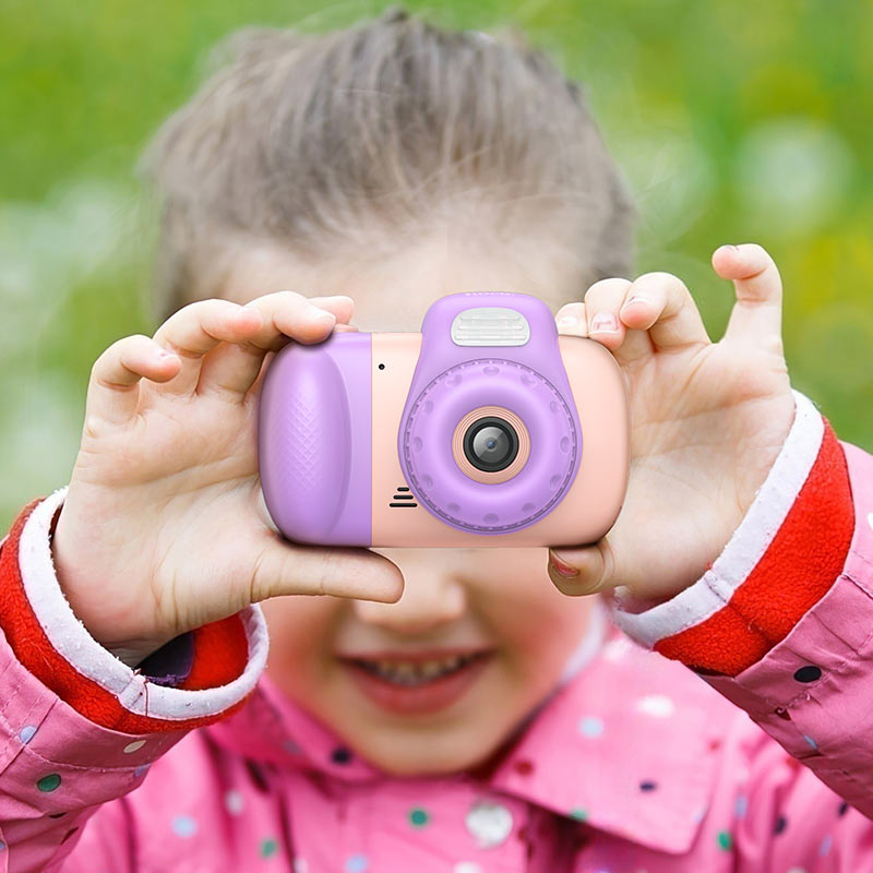 Camera Digitala HOCO DV201 Kids, 1080P, 2MP, Roz