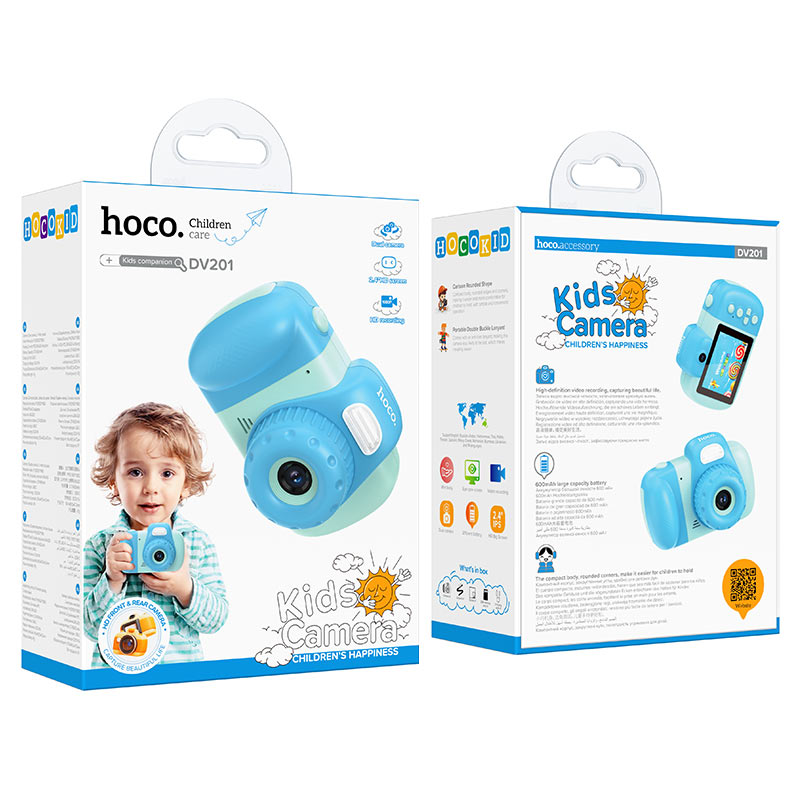 Camera Digitala HOCO DV201 Kids, 1080P, 2MP, Albastra