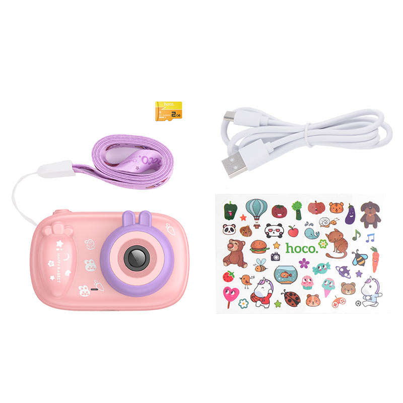 Camera Digitala HOCO DV205 Kids, 720P, 1MP, Roz