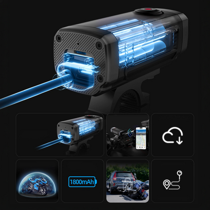 Camera Sport Akeeyo 710 Lite pentru Bicicleta / Motocicleta, 2K, Wi-Fi, Neagra