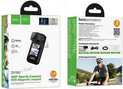 Camera Sport HOCO DV105, 2.7K, Afisaj 1.47inch, Neagra