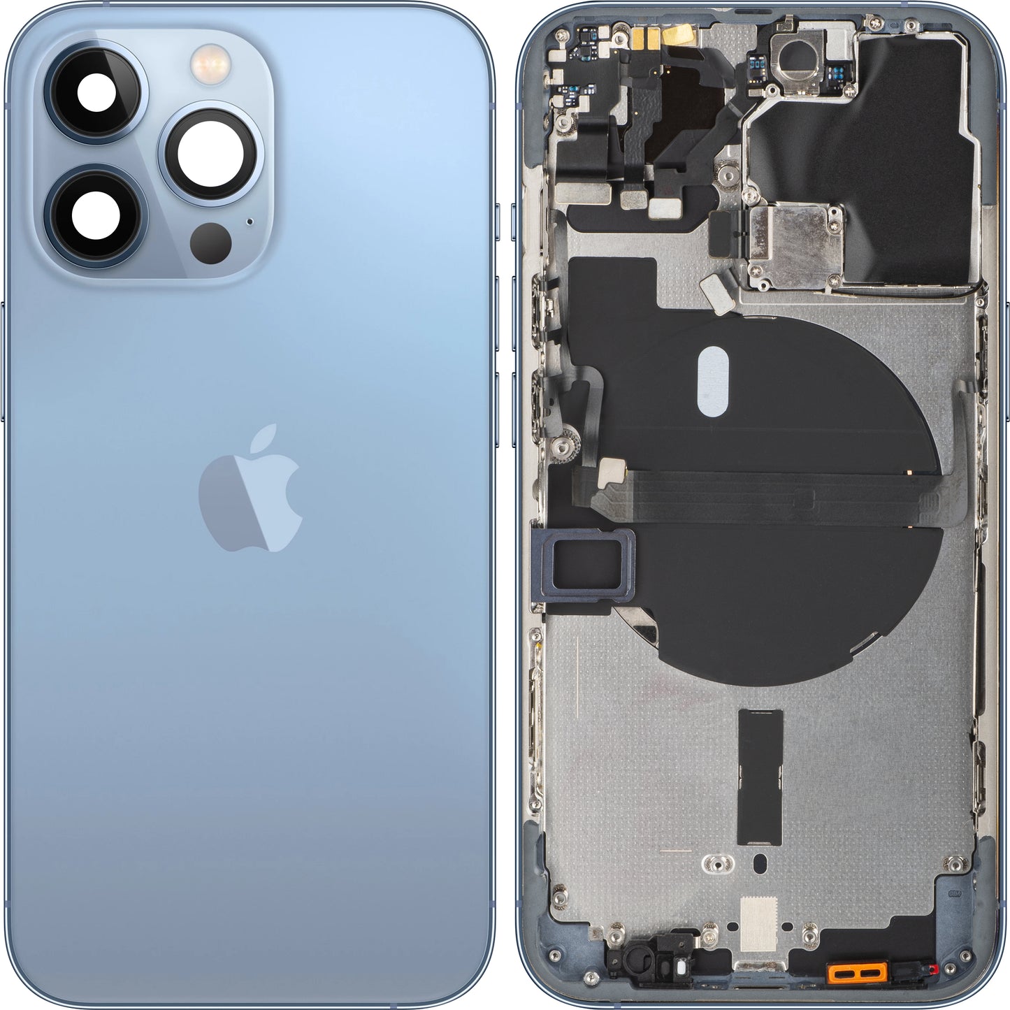 Pokrywa baterii do telefonu Apple iPhone 13 Pro, z połową obudowy, niebieska (Sierra Blue), Swap 