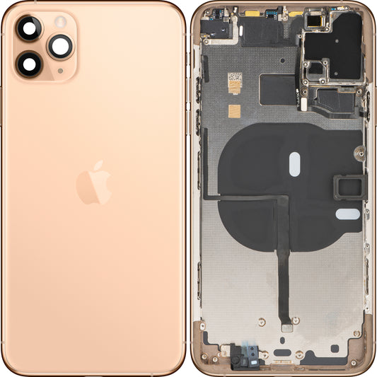 Capac Baterie Apple iPhone 11 Pro Max, Cu Carcasa Mijloc, Auriu, Swap