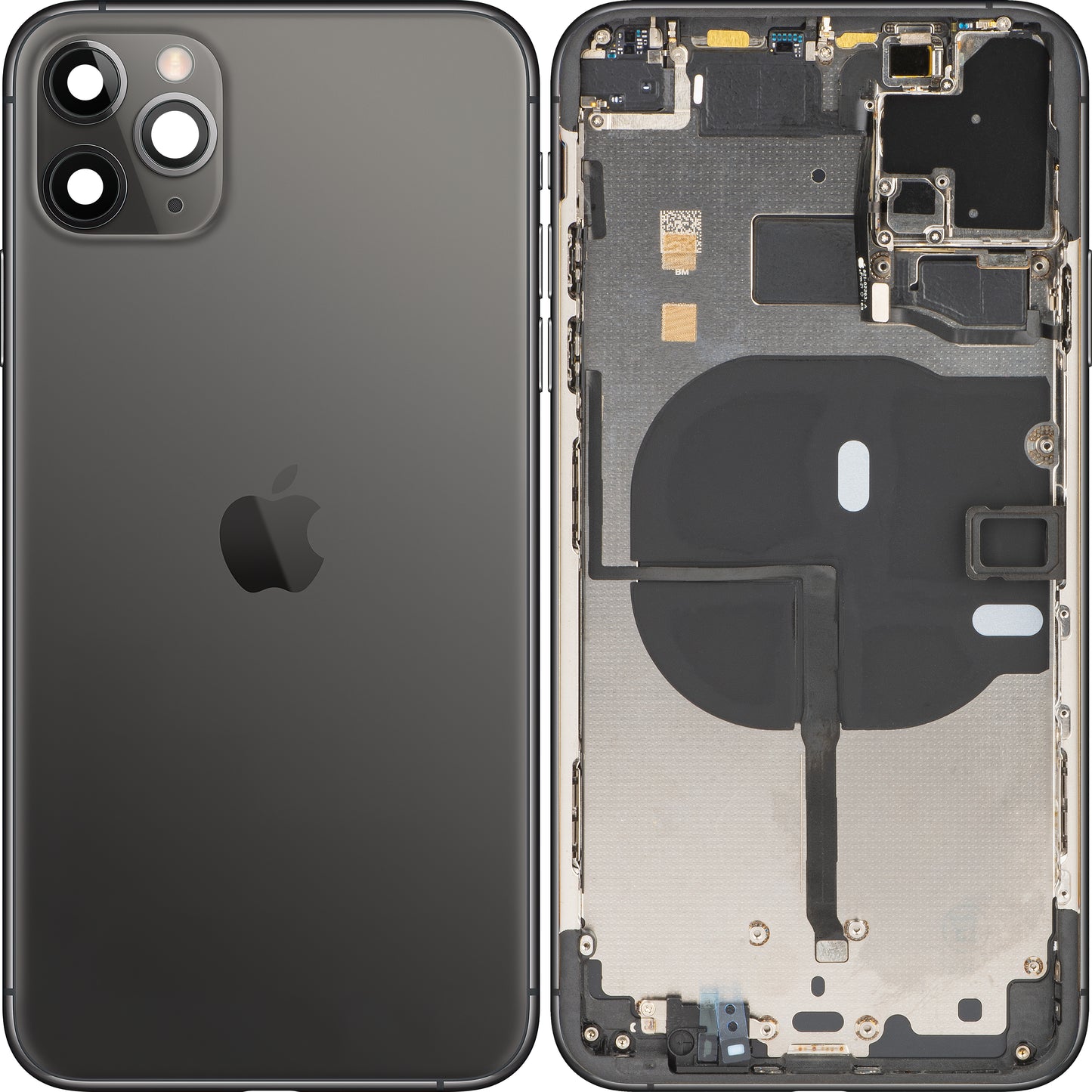 Pokrywa baterii Apple iPhone 11 Pro Max, z etui środkowym, czarna (gwiezdna szarość), Swap 