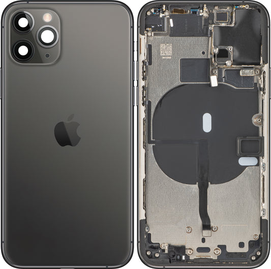 Capac Baterie Apple iPhone 11 Pro, Cu Carcasa Mijloc, Negru (Space Gray), Swap