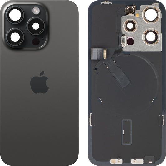 Capac Baterie Apple iPhone 15 Pro, Negru (Black Titanium), Swap