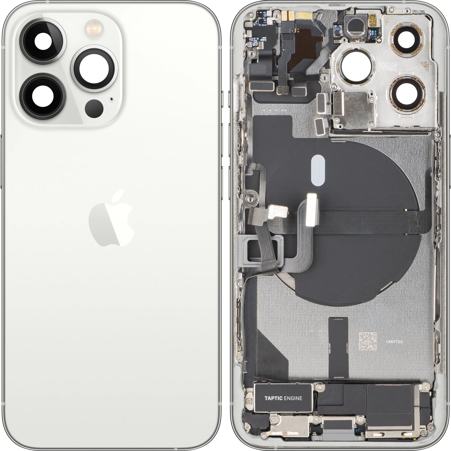 Capac Baterie Apple iPhone 13 Pro, Cu Carcasa Mijloc, Full Parts, Argintiu, Swap