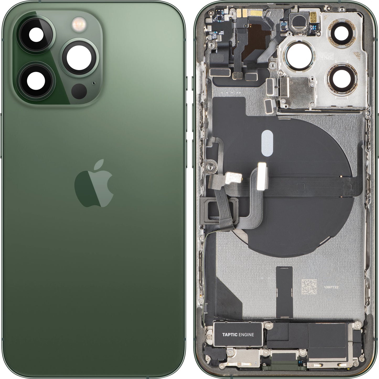 Capac Baterie Apple iPhone 13 Pro, Cu Carcasa Mijloc, Full Parts, Verde (Alpine Green), Swap
