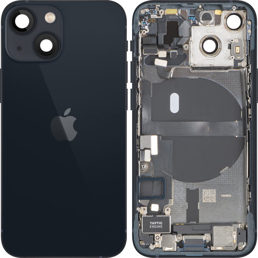 Capac Baterie Apple iPhone 13 mini, Cu Carcasa Mijloc, Full Parts, Negru (Midnight), Swap