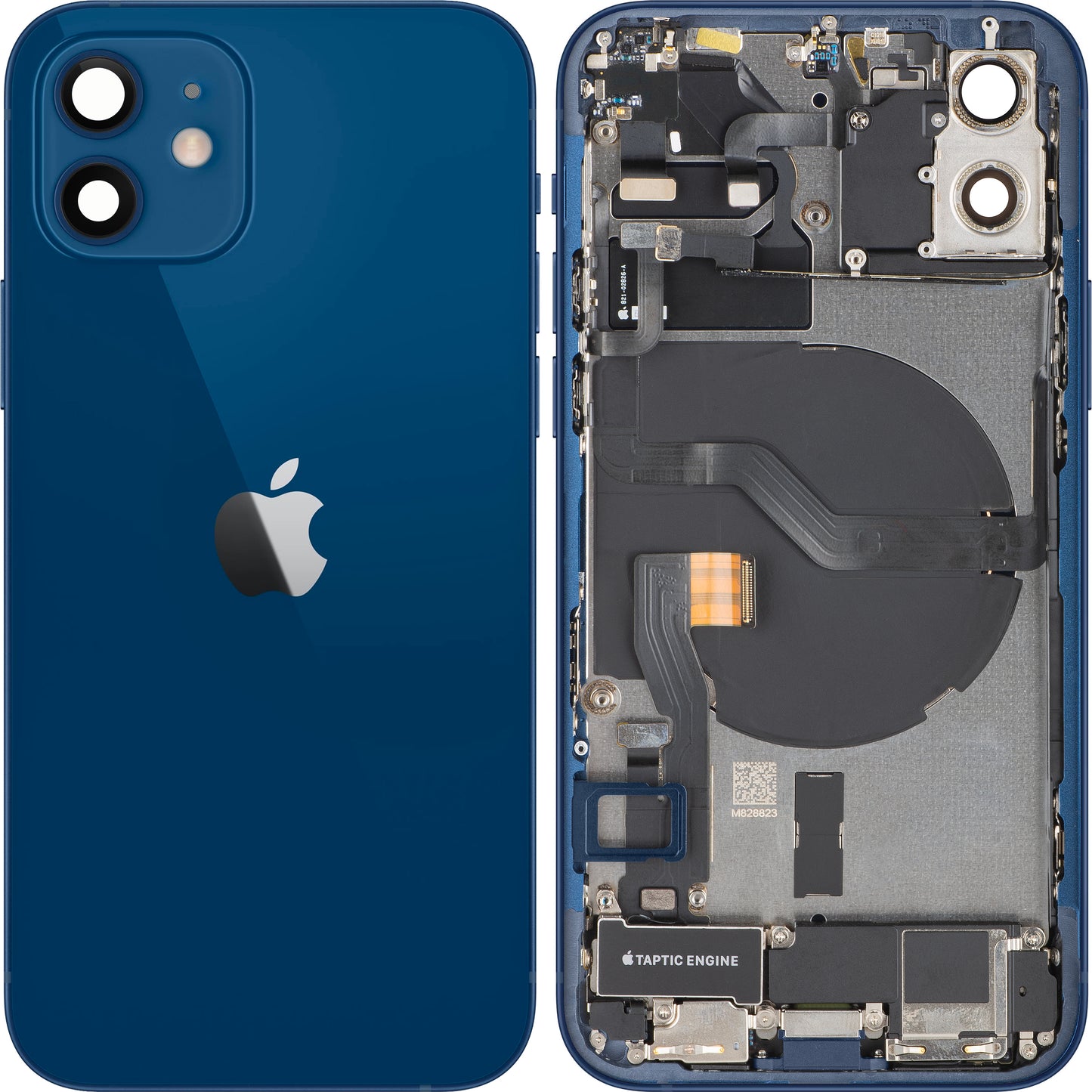 Capac Baterie Apple iPhone 12, Cu Carcasa Mijloc, Full Parts, Albastru, Swap