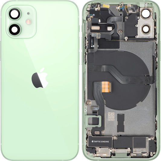 Capac Baterie Apple iPhone 12, Cu Carcasa Mijloc, Full Parts, Verde, Swap
