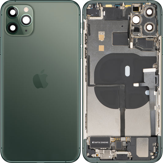 Capac Baterie Apple iPhone 11 Pro Max, Cu Carcasa Mijloc, Full Parts, Verde (Midnight Green), Swap