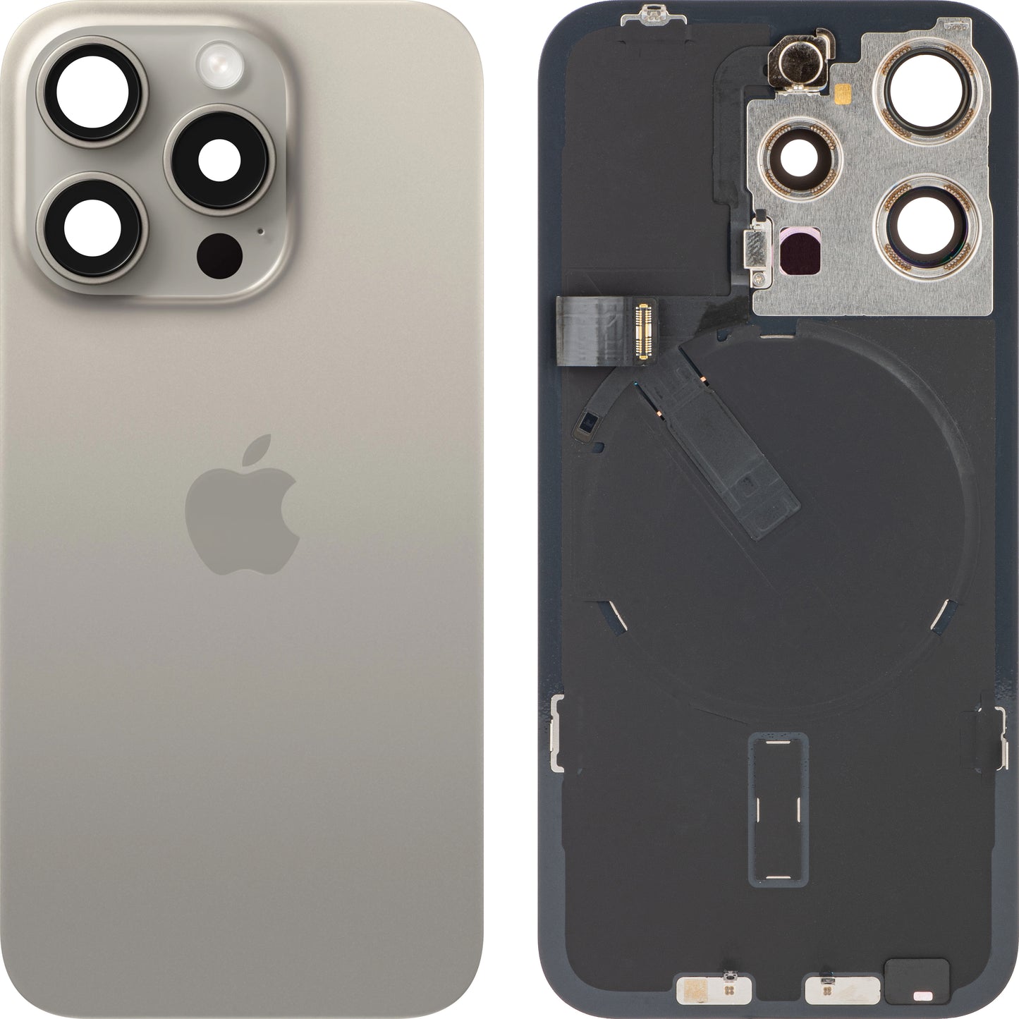 Capac Baterie Apple iPhone 15 Pro, Bej (Natural Titanium), Swap