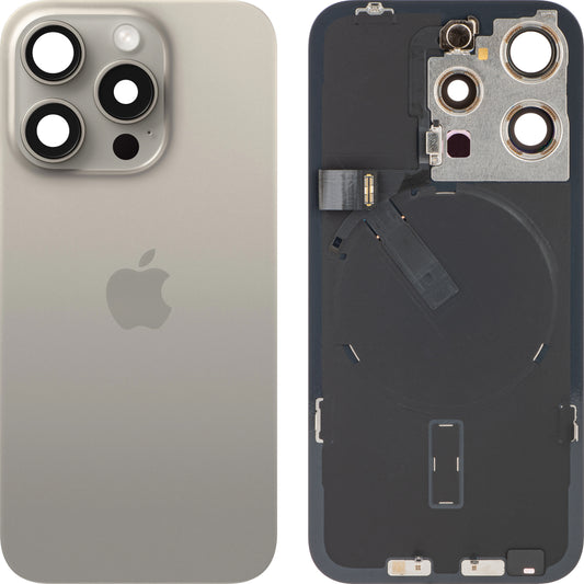 Capac Baterie Apple iPhone 15 Pro, Bej (Natural Titanium), Swap