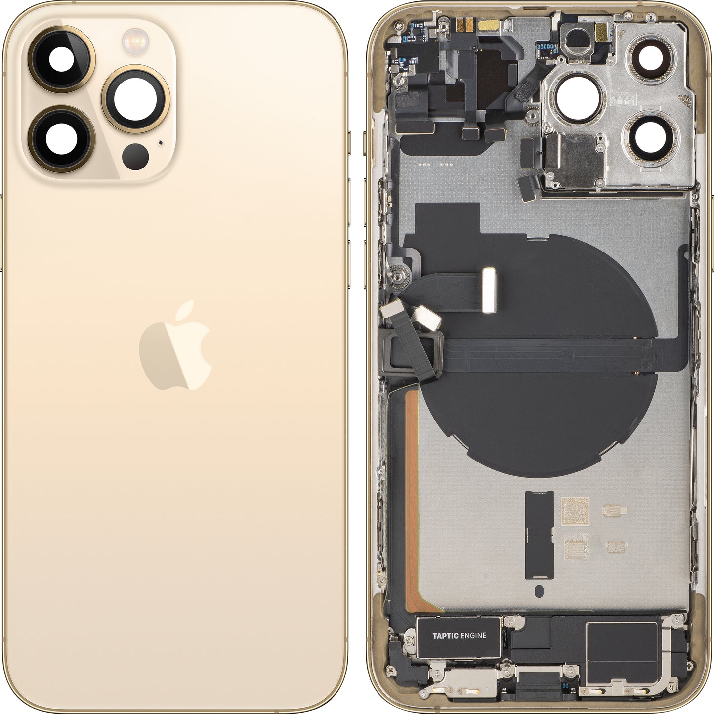 Capac Baterie Apple iPhone 13 Pro Max, Cu Carcasa Mijloc, Full Parts, Auriu, Swap