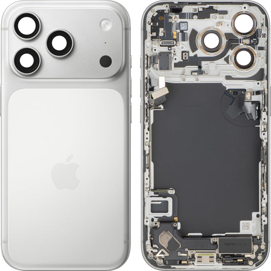 Capac Baterie Apple iPhone 17 Pro, Cu Carcasa Mijloc, Full Parts, Argintiu, Swap