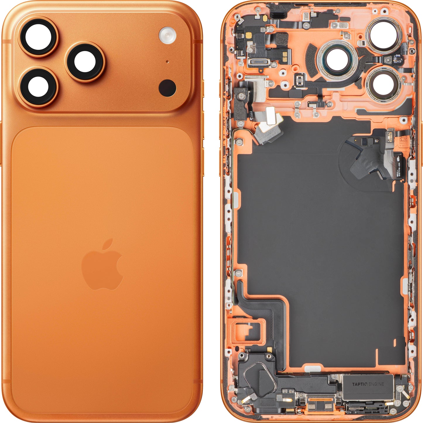 Capac Baterie Apple iPhone 17 Pro Max, Cu Carcasa Mijloc, Full Parts, Portocaliu (Cosmic Orange), Swap