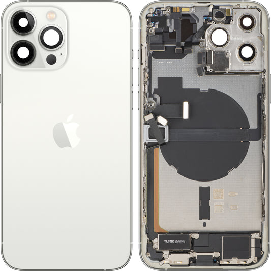 Capac Baterie Apple iPhone 13 Pro Max, Cu Carcasa Mijloc, Full Parts, Argintiu, Swap