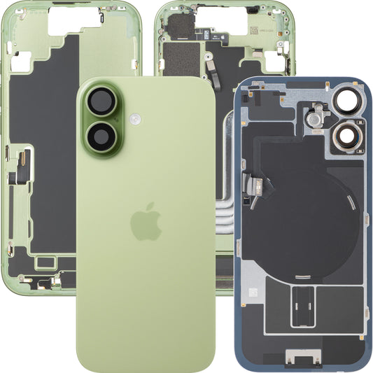 Capac Baterie Apple iPhone 17, Cu Carcasa Mijloc, Full Parts, Verde (Sage), Swap Premium