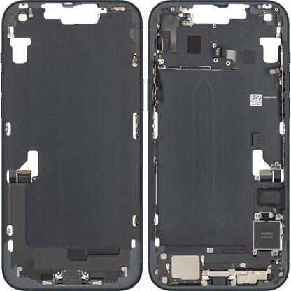 Capac Baterie Apple iPhone 14 Plus, Cu Carcasa Mijloc, Full Parts, Negru (Midnight), Swap