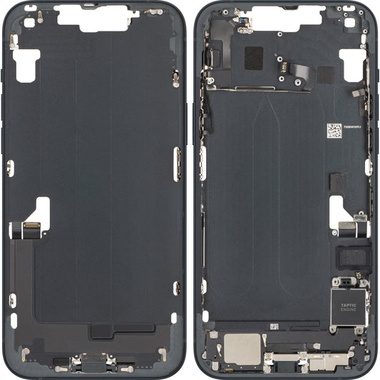 Capac Baterie Apple iPhone 14 Plus, Cu Carcasa Mijloc, Full Parts, Negru (Midnight), Swap