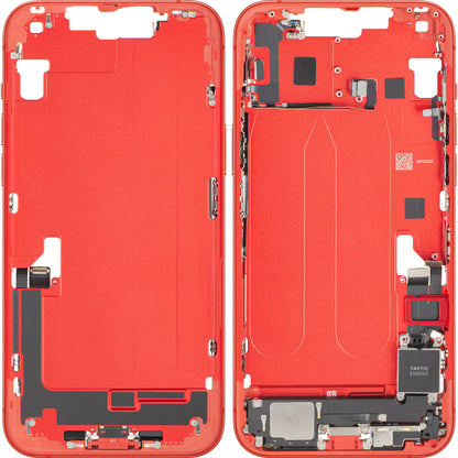 Capac Baterie Apple iPhone 14 Plus, Cu Carcasa Mijloc, Full Parts, Rosu, Swap