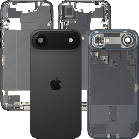 Capac Baterie Apple iPhone 17 Air, Cu Carcasa Mijloc, Full Parts, Negru (Space Black), Swap