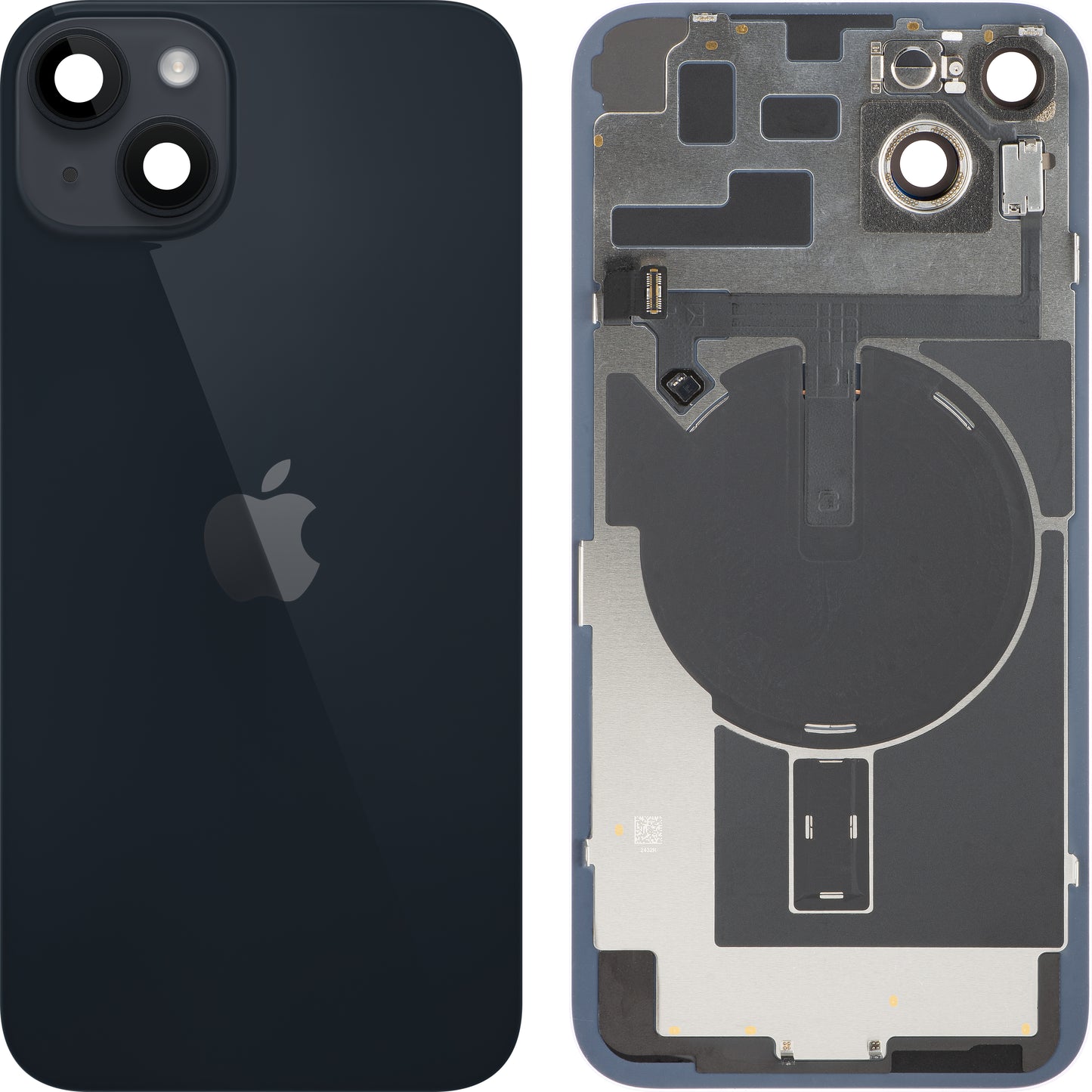 Capac Baterie Apple iPhone 14 Plus, Cu Carcasa Mijloc, Full Parts, Negru (Midnight), Swap